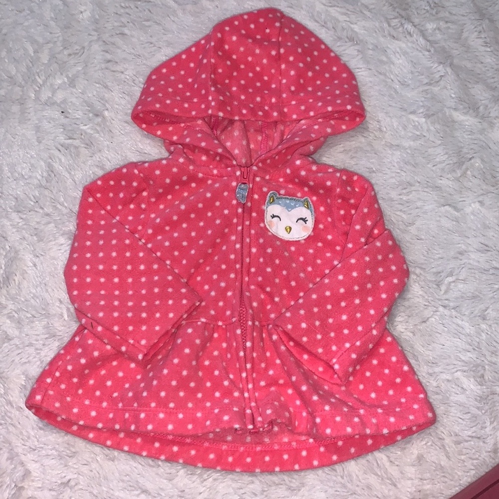 (3for $10) Carter’s owl jacket / sweater baby girl clothing